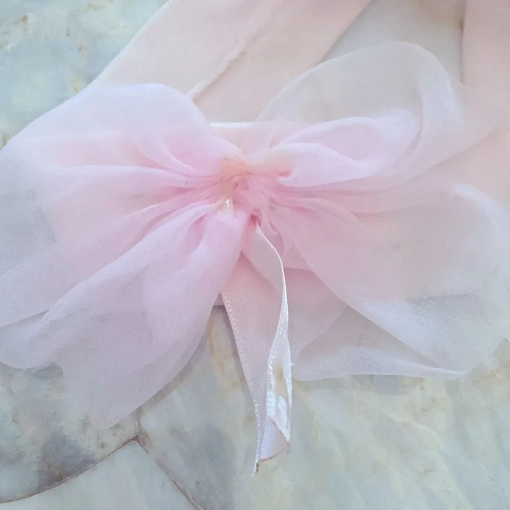 Girls Princess Bow-Knot Headband‎ Set of 2 Pink White Elastic Hair Accessories